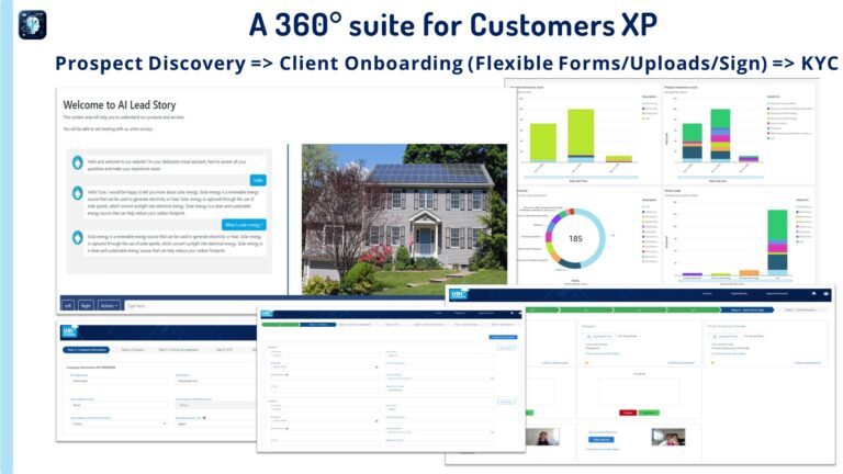 A 360 degre view of prospect discovery and onboarding suite.